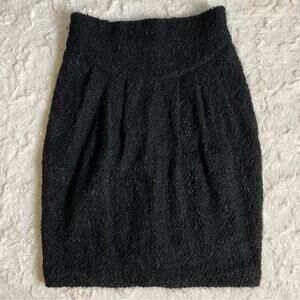 Vintage Donna Karen Wool Mohair Blend Midi Pencil Skirt Size 10 Womens